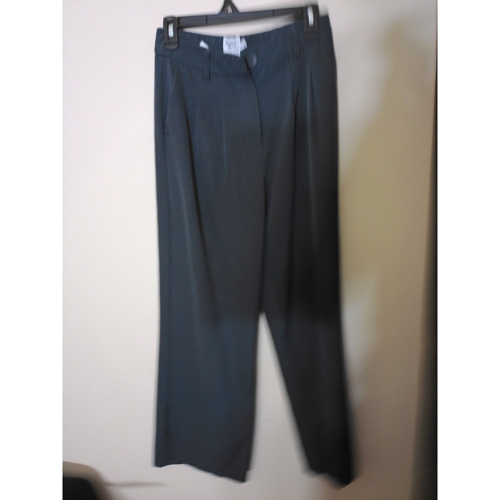 Princess Polly Trousers Women 6 Grey Pleated Wide Leg High Rise Dark Academia